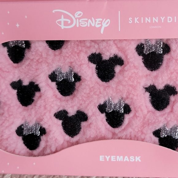 NWT Disney Skinny Dip Mickey + Minnie Mouse black & pink SHERPA eyemas - Picture 3 of 5